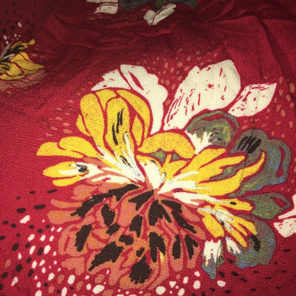 Free People Sleeveless Red Boho Dress Size small - Picture 8 of 9